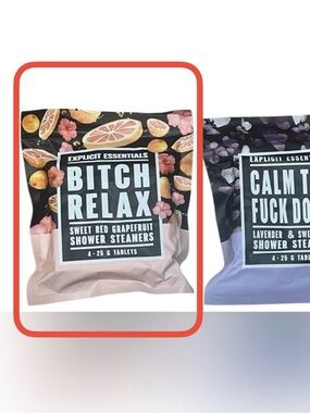 Funny Explicit Shower Steamers - B Relax (4 in each package) NWT